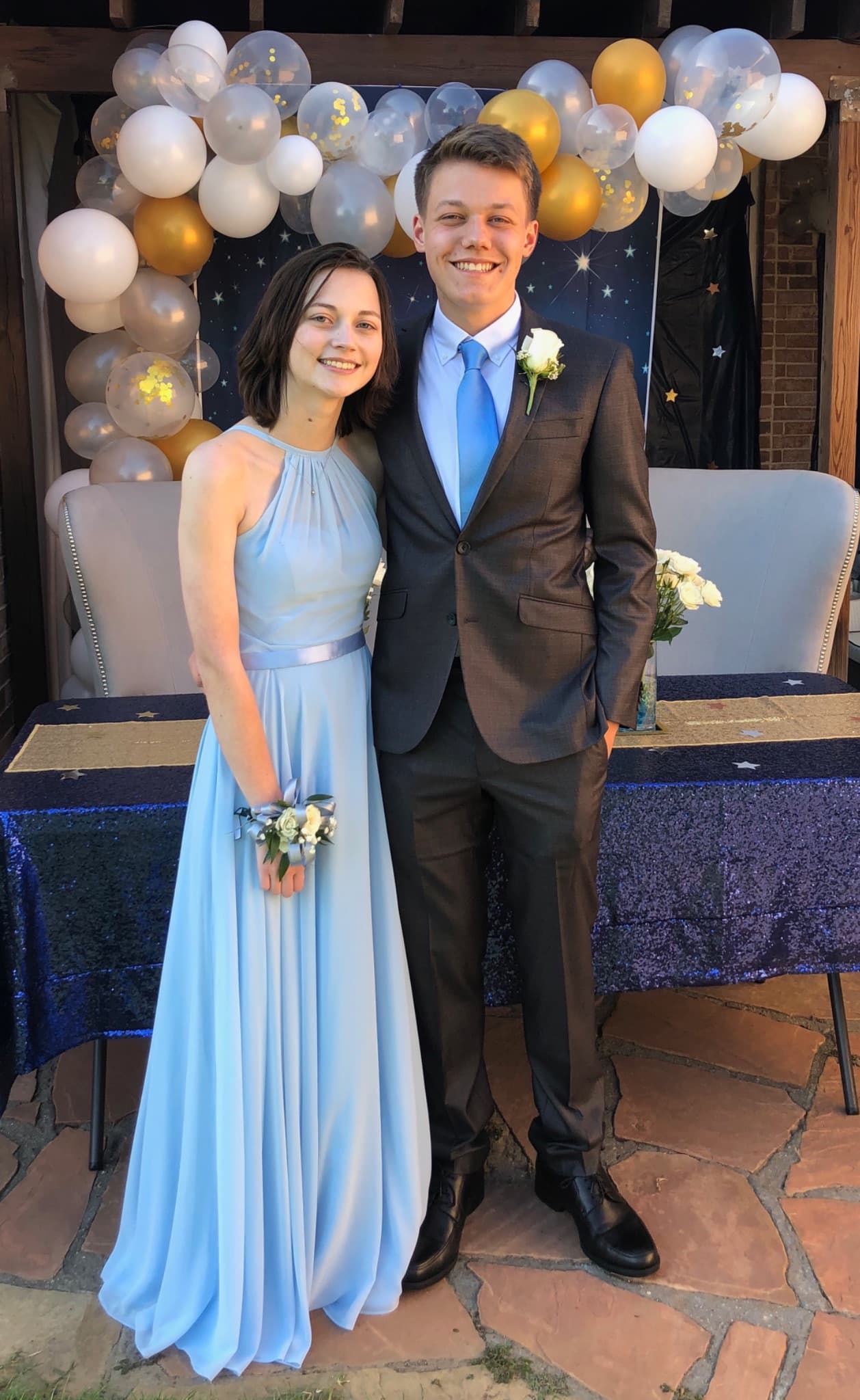 Prom in the Dooley backyard