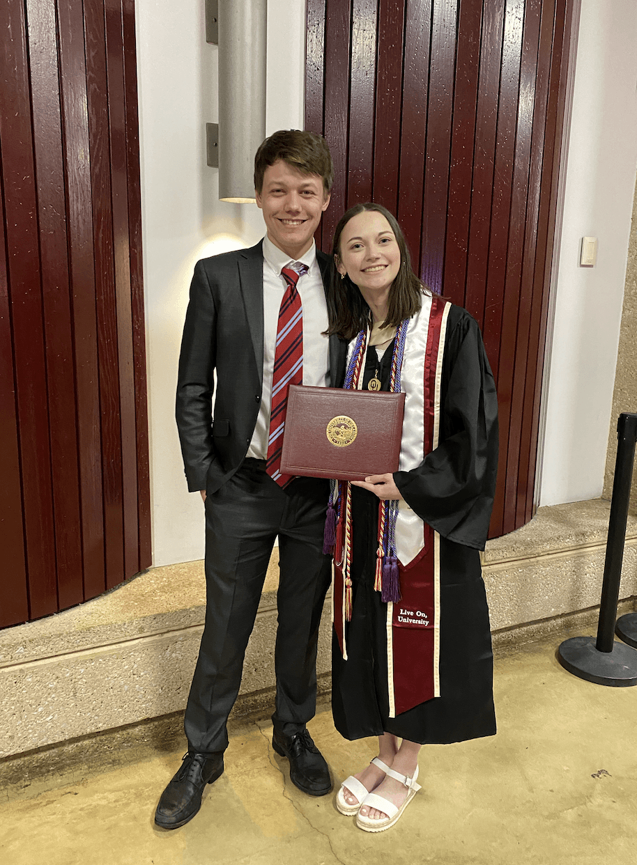 Jackie's graduation from OU